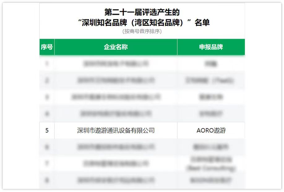 荣膺“深圳知名品牌”“湾区知名品牌”称号